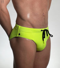 Load image into Gallery viewer, Perfect Cut Swim Brief- NEON YELLOW